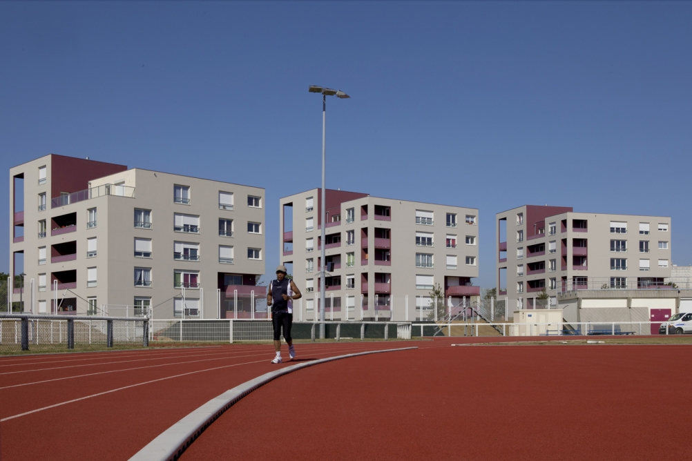 margerie & pasquet - Hérouville - vue du stade