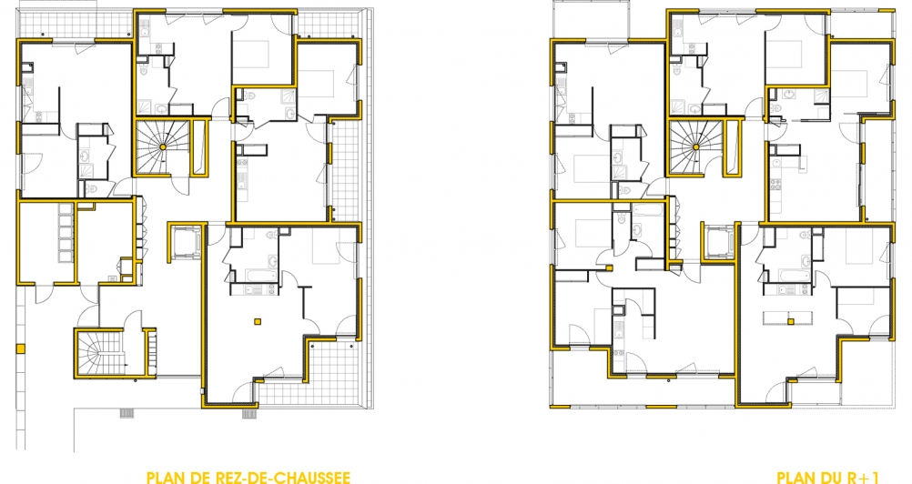 margerie & pasquet - Hérouville - plans de niveaux