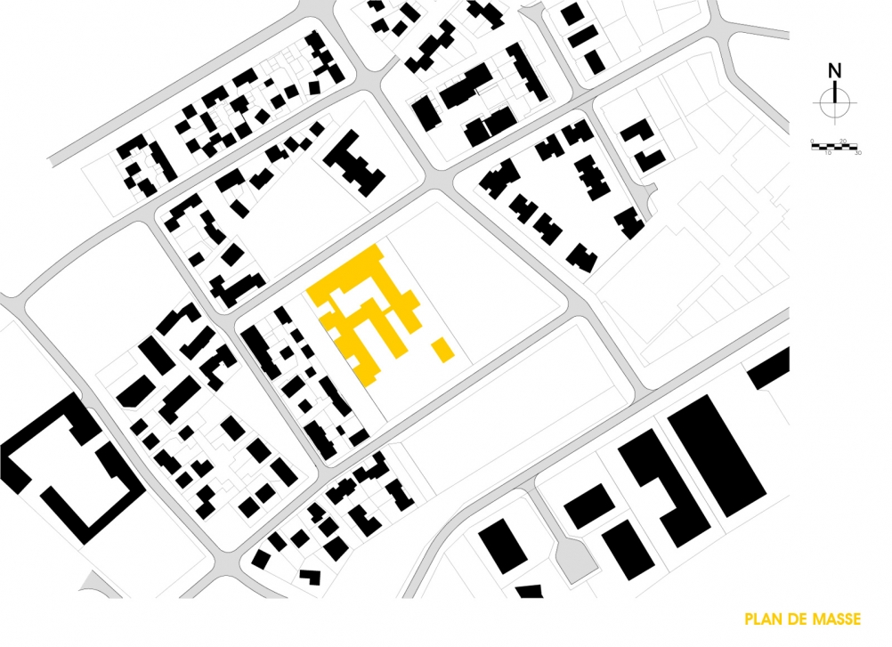 margerie & pasquet - groupe scolaire n°3 - plan masse