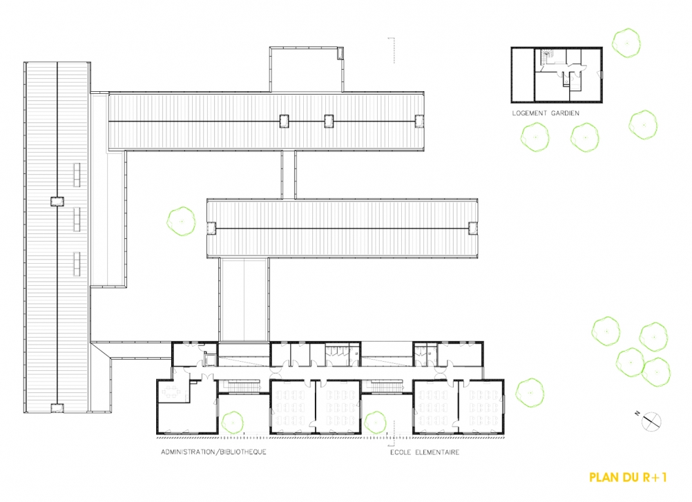 margerie & pasquet - groupe scolaire n°3 - plan R+1