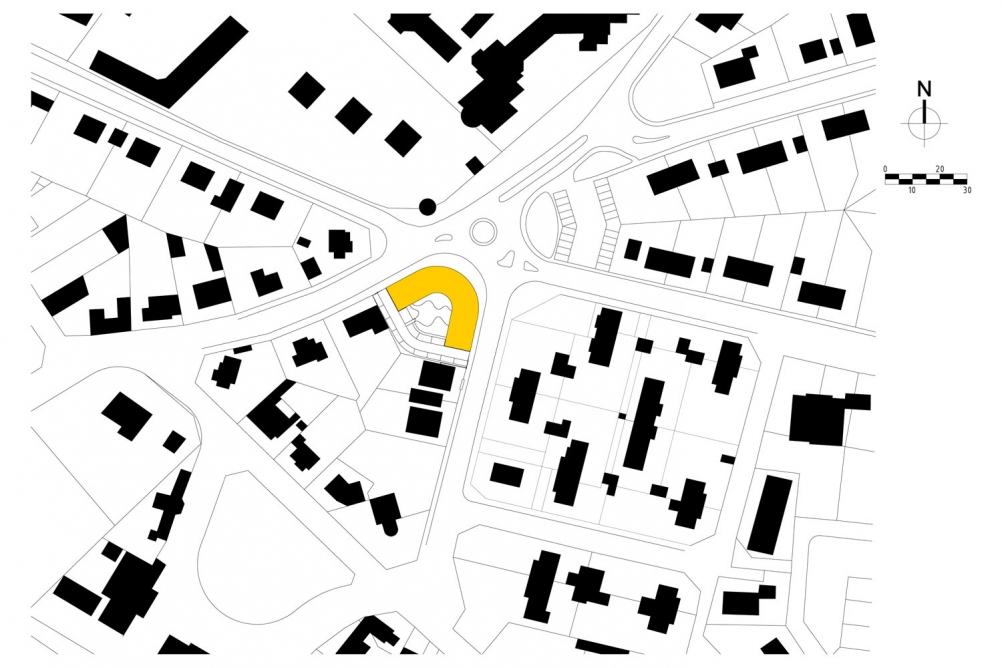 margerie & pasquet - plan de masse - maison de la parentalité