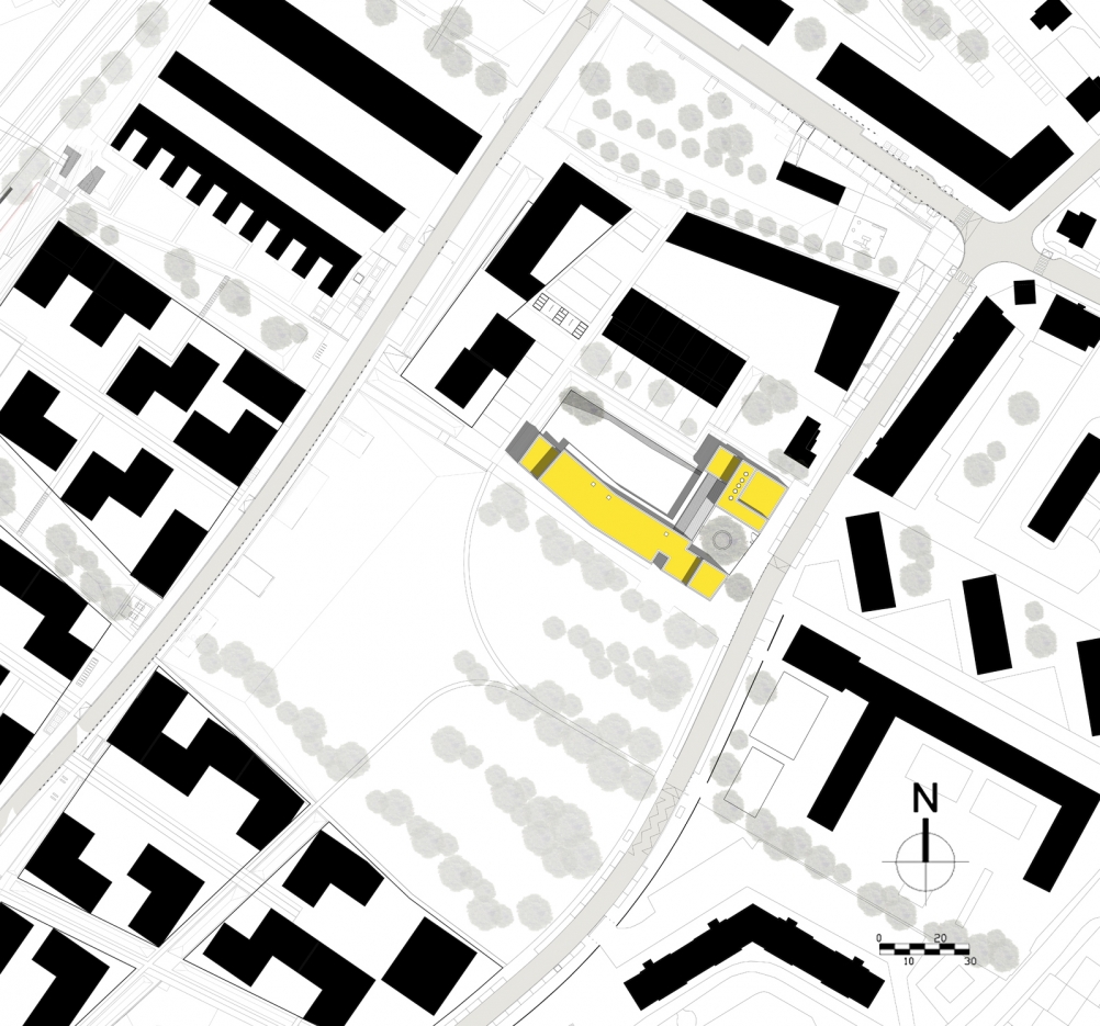 margerie & pasquet - Plan de masse - Ecole maternelle - La  Courrouze